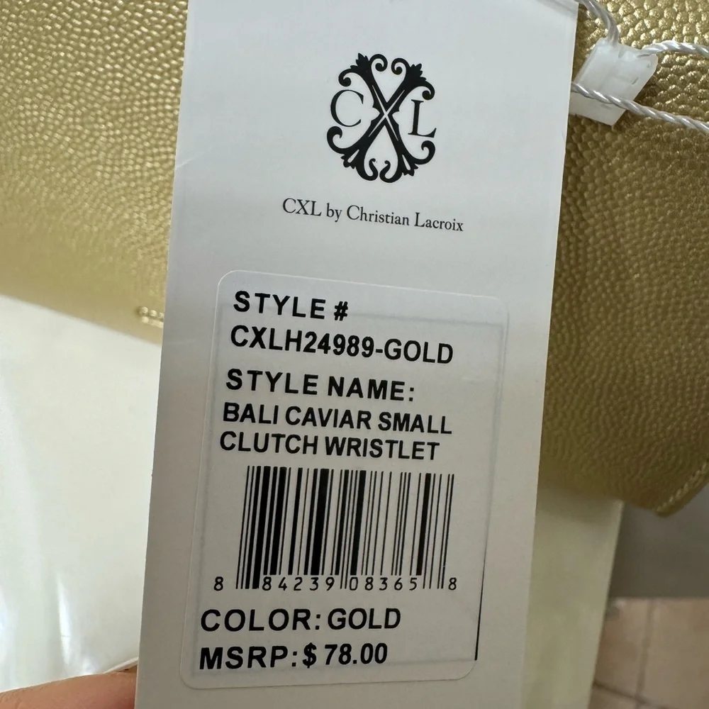 Christian Lacroix Gold Wallet with Logo Emblem